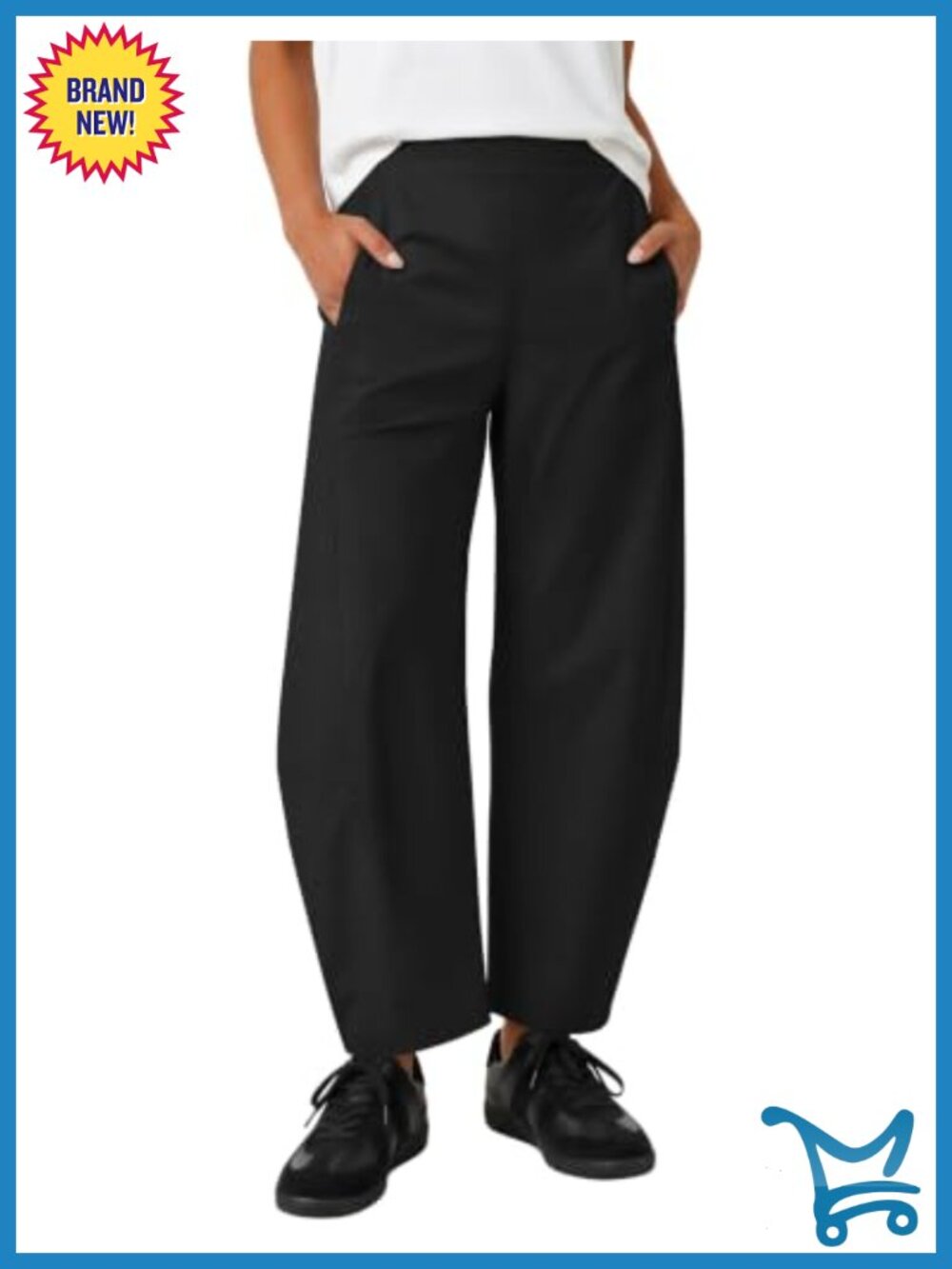 ZESICA Women's Barrel Travel Pants with Pockets